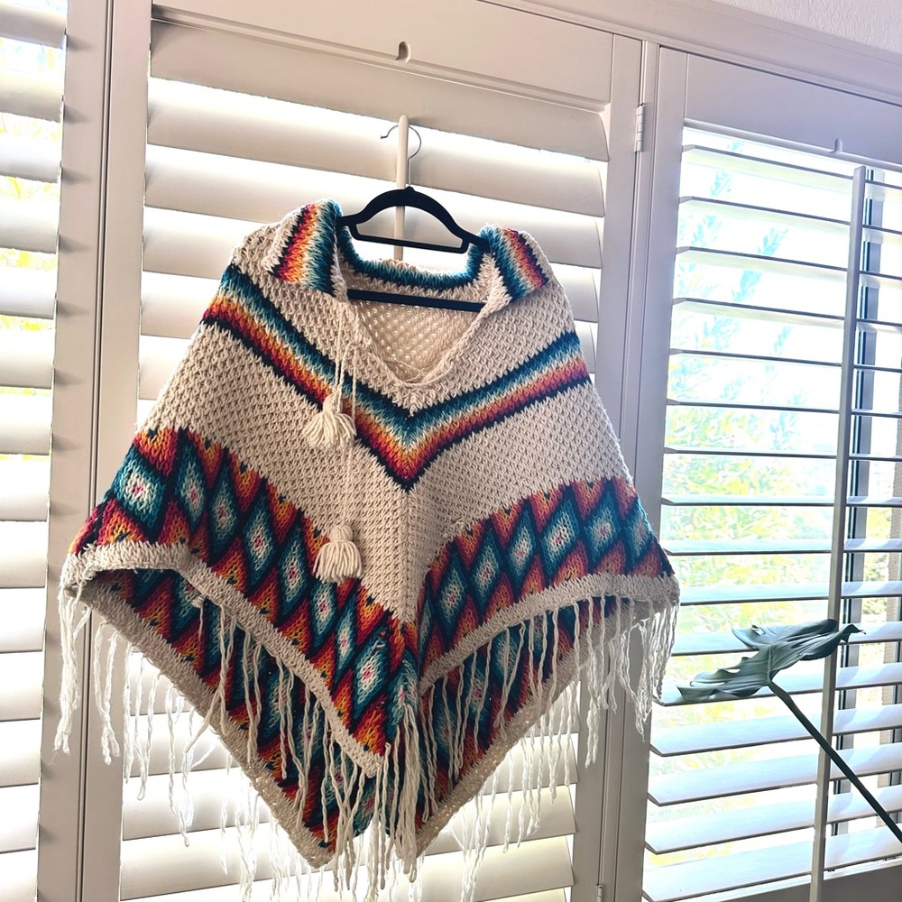 vintage tribal poncho